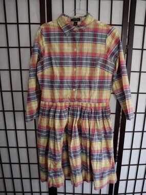 Land's End Plaid Dress Size 10